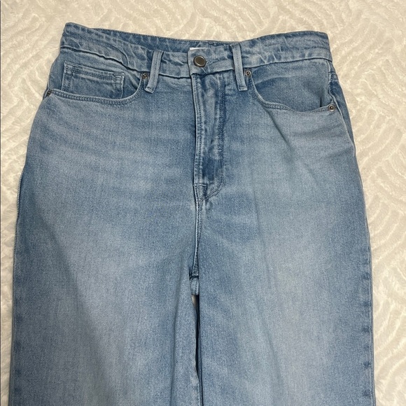 Good American Good Boy High Waist Side Slit Raw Hem Jeans Size 27 - Picture 7 of 16